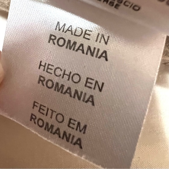 See By Chloe Tan & Cream Natural Flax Cotton Button Front Casual Jacket Coat 12 - Picture 12 of 13